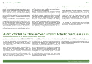 5   scm Newsletter | Ausgabe 04/2012                                                                                                                                                           Studie



handlungen am Arbeitsplatz für das Unternehmen kaum ver-            linie im Fall von Verstößen der Mitarbeiter für den Arbeitgeber       Die Guideline interessengerecht und rechtssicher
zichtbar.                                                           häufig wertlos, weil die Regelungen nicht rechtsverbindlich           etablieren
Über die private Nutzung von Social Media während der Ar-           sind. Ein Verstoß hat für die Mitarbeiter dann in aller Regel kei-
beitszeit kann der Arbeitgeber durch einseitige Weisung ent-        ne (arbeitsrechtlichen) Konsequenzen.                                 Soweit die Guideline nach ihrer Fertigstellung als verbindliche
scheiden. Er kann die Nutzung ganz oder teilweise erlauben,         Bei einer verbindlichen Gestaltung der Guideline muss daher           Unternehmensrichtlinie etabliert werden soll, ist ein etwaiges
oder sie vollständig untersagen. In rechtlicher Hinsicht bringt     sorgfältig zwischen der (dienstlichen und ggf. auch privaten)         Mitbestimmungsrecht des Betriebsrates zu beachten. Im Üb-
ein vollständiges Verbot am Ehesten klare Verhältnisse. Den-        Nutzung während der Arbeitszeit und der (privaten) Nutzung            rigen kann die Guideline beispielsweise im Unternehmen per
noch möchten viele Unternehmen eine Privatnutzung in einem          außerhalb der Arbeitszeit unterschieden werden. Verbindliche          E-Mail verteilt oder in das Intranet gestellt werden. Idealer
gewissen Umfang erlauben – und regeln diesen daher in der           Regelungen dürfen sich nur auf ersteren Bereich erstrecken.           Weise lässt sich das Unternehmen die Akzeptanz der Richtli-
Guideline.                                                          Nicht selten bietet sich damit eine Aufteilung der Guideline an:      nie, wenigstens deren Kenntnisnahme, von jedem Mitarbeiter
Jede Regelung der Richtlinie kann grundsätzlich als verbindli-      Ein Kapitel enthält verbindliche Vorschriften für die Nutzung         bestätigen. Ebenso ist denkbar, die Richtlinie als Anhang zum
che Weisung formuliert werden oder als unverbindliche Emp-          von Social Media während der Arbeitszeit. Ein weiteres Kapitel        Arbeitsvertrag zu nehmen.
fehlung. Soweit Richtlinien verbindlich formuliert werden, müs-     enthält darüber hinausgehende, jedoch unverbindliche Emp-
sen allerdings zwingend die Grenzen der arbeitsrechtlichen          fehlungen für die generelle Nutzung der Social Media. Solche            Jan Schneider hält einen Workshop zu Rechtlichen Aspek-
Befugnisse des Arbeitgebers berücksichtigt werden. Hiernach         Empfehlungen dürfen sich, weil unverbindlich, auch auf den            ten im Umgang mit Social Media im Rahmen der Social Media
müssen sich verbindliche Weisungen auf die Tätigkeit der Mit-       privaten Bereich erstrecken. Positiver Nebeneffekt einer sol-         Praxistage am 16./17. Oktober in Frankfurt.
arbeiter während der Arbeitszeit beschränken. Die private Nut-      chen Unterteilung ist häufig eine bessere Akzeptanz der Gui-
zung außerhalb der Arbeitszeit muss dagegen erlaubt bleiben.        deline durch die Mitarbeiter.
Wird diese Grenze nicht sorgfältig berücksichtigt, ist die Richt-




Studie: Wer hat die Nase im Wind und wer betreibt business as usual?
Was die einzelnen Branchen bei der Nutzung von Social Media unterscheidet.

von Jacqueline Althaller (Inhaberin COMMUNICATION Presse und PR und Initiatorin des „Ersten Arbeitskreises Social Media in der B2B-Kommunikation“)

Wie setzen die verschiedenen Branchen Social Media in ihrer         Die Studie wurde mit gewissen Grundannahmen konzipiert               Wie die einzelnen Branchen konkret Social Media nutzen und
B2B-Kommunikation ein? Haben Unternehmen, die sonst In-             und in den Ergebnissen zeigt sich, dass sich die Trends der          weitere Ergebnisse der Studie lesen Sie in der nächsten Aus-
novationsführer sind, auch bei der Nutzung der sozialen Netz-       ersten Studie des „Arbeitskreises Social Media in der B2B-           gabe des scm-Newsletters.
werke die Nase vorn?                                                Kommunikation“ fortsetzen: Social Media ist zum großen Teil
                                                                    in den unterschiedlichen Branchen angekommen, wobei Un-
Diesen Fragen widmet sich die aktuelle Studie des „Ersten Ar-       ternehmen aus den Bereichen Informationstechnologie, Me-
beitskreises Social Media B2B-Kommunikation“, der es sich           dien und Dienstleistungs- und Beratungsunternehmen einen
zum Ziel gesetzt hat, Fragen speziell von B2B-Unternehmen           deutlichen Vorsprung haben. Facebook ist weiterhin die Platt-
rund um dieses Thema zu beantworten und entsprechende               form der Wahl und Budgets werden für das Web 2.0 nur selten
Verhaltens- und Arbeitsstandards zu formulieren. Die Fragen         zur Verfügung gestellt. Überraschend ist, dass Unternehmen
wurden direkt von den Mitgliedern des Arbeitskreises – Unter-       der Elektrobranche sehr aktiv in Social Media agiert. Insge-
nehmen und Dienstleistern im B2B-Umfeld – entworfen und             samt wurden 202 Unternehmen unterschiedlichster Branchen
treffen daher exakt den Nerv dieser Zielgruppe.                     und Größenordnungen befragt.




                                                                                                                                                        Mehr Informationen unter www.scmonline.de
 