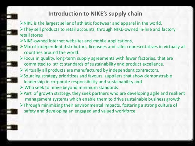 nike supply chain management ppt