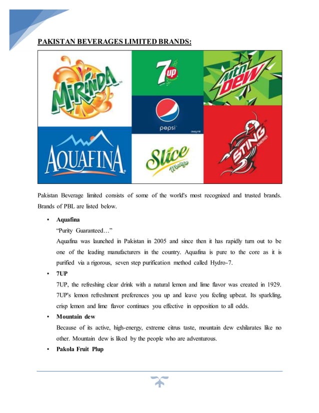 PAKISTAN BEVERAGES LIMITED