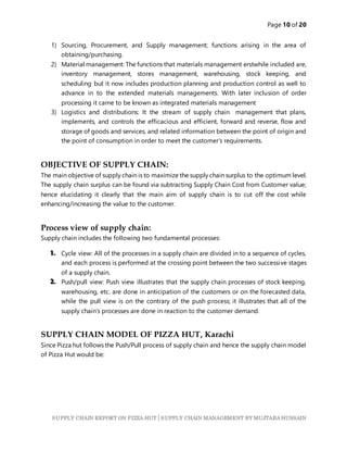 supply chain management of pizza hut pdf