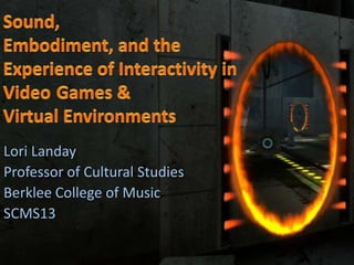 Lori Landay
Professor of Cultural Studies
Berklee College of Music
SCMS13
 