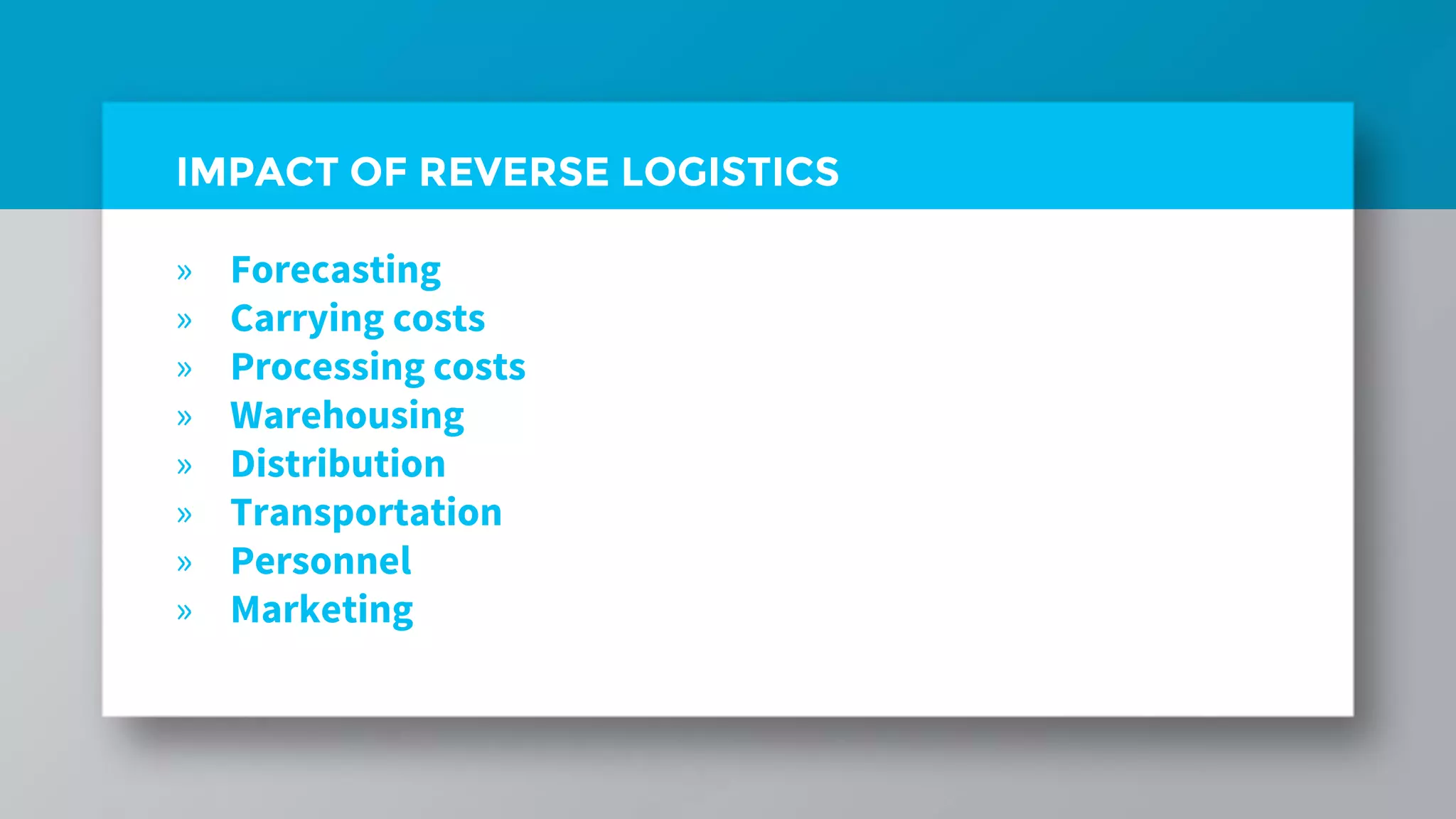 Reverse Logistics in Different Industries | PPTX