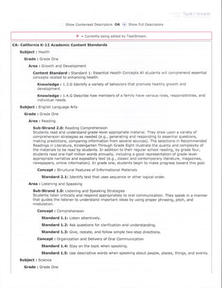 Content Standards - Unit Plan 741 (Fall 2012)