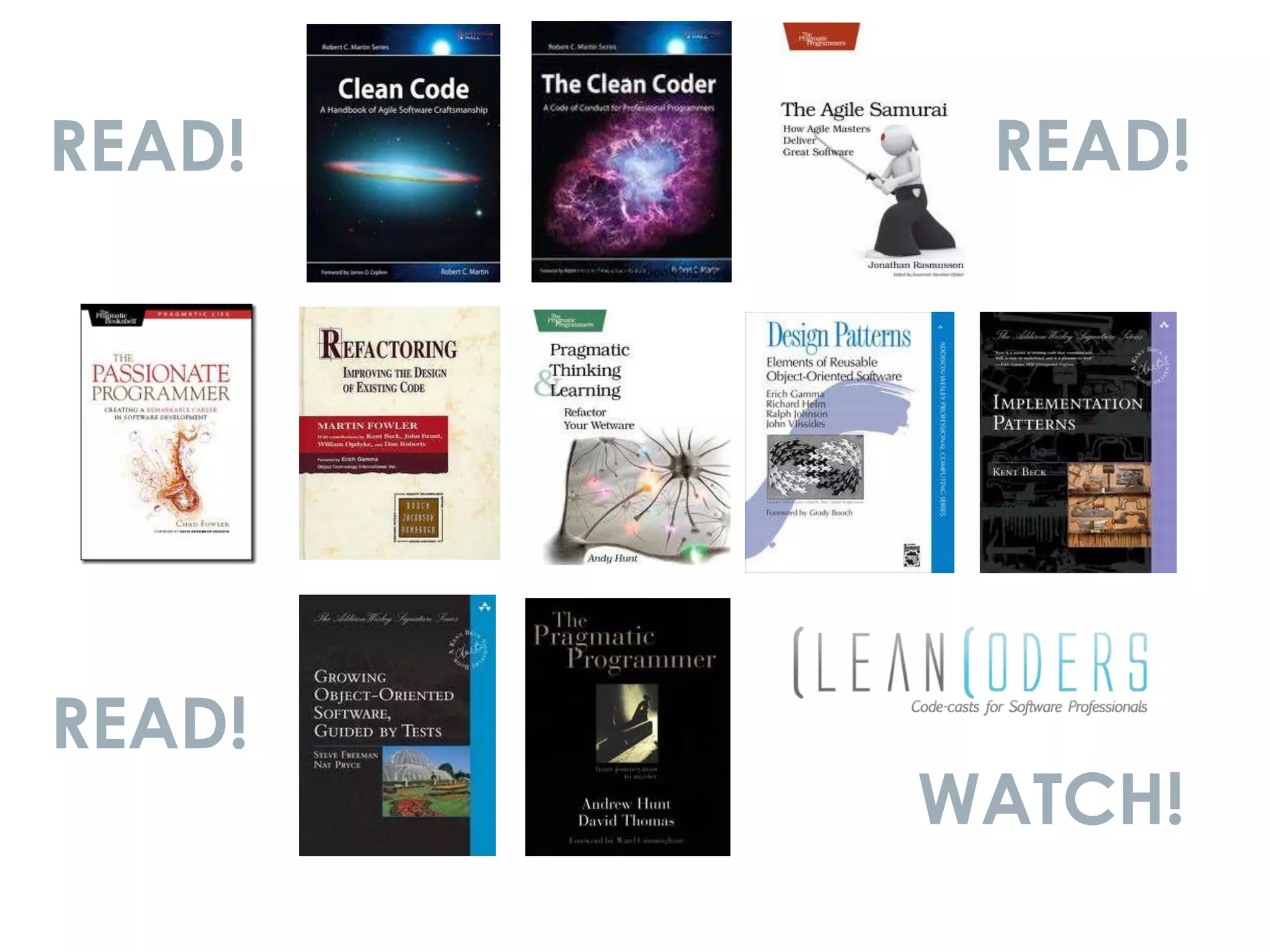 READ!    READ!




READ!
        WATCH!
 