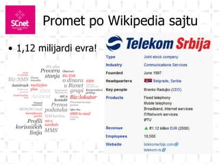 Promet po Wikipedia sajtu 1,12 milijardi evra! 