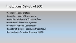 Shanghai Cooperation Organization (Sco) | PPTX