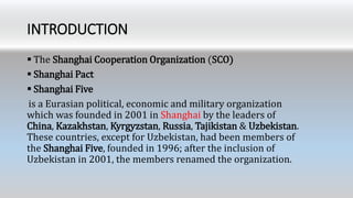 Shanghai Cooperation Organization (Sco) | PPTX