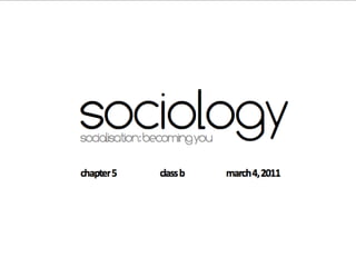 Sociology 101: Socialisation 