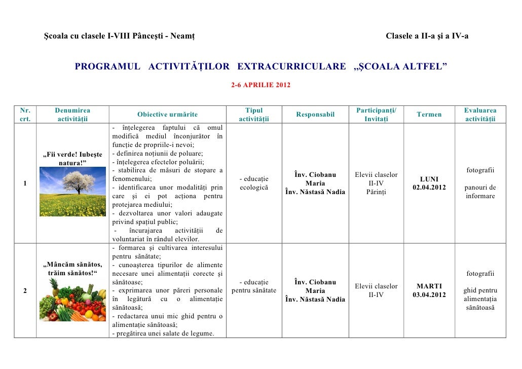 Program Scoala