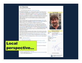 Local
perspective…
 