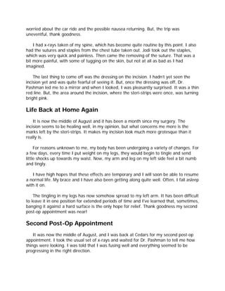 Hope Outweighs Fear:  My Scoliosis Journal