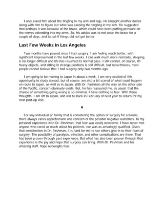 Hope Outweighs Fear:  My Scoliosis Journal