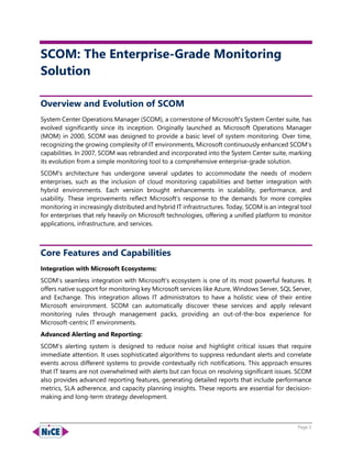 SCOM, PRTG, and Beyond: Navigating the IT Monitoring Landscape | PDF