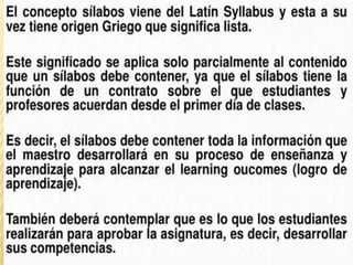 Scomo elaborar un sílabos