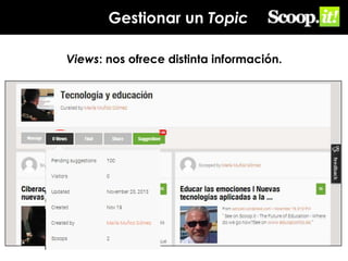 Gestionar un Topic
Views: nos ofrece distinta información.

 