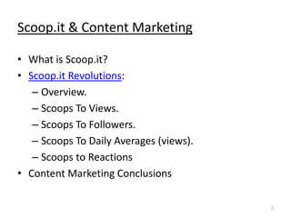 Scoopit and Content Marketing Analysis | PPT