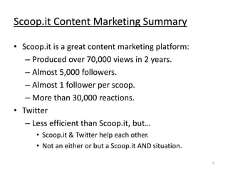 Scoopit and Content Marketing Analysis | PPT