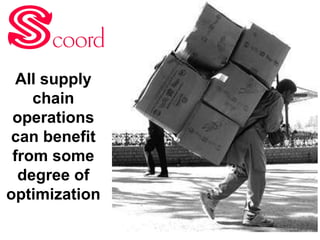 All supply chain operations can benefit from some degree of optimization 