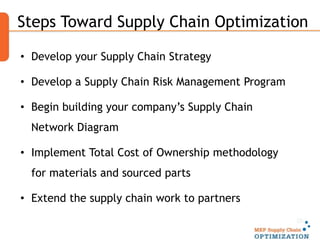 The Benefits and Approach to Optimizing a Supply Chain | PPTX