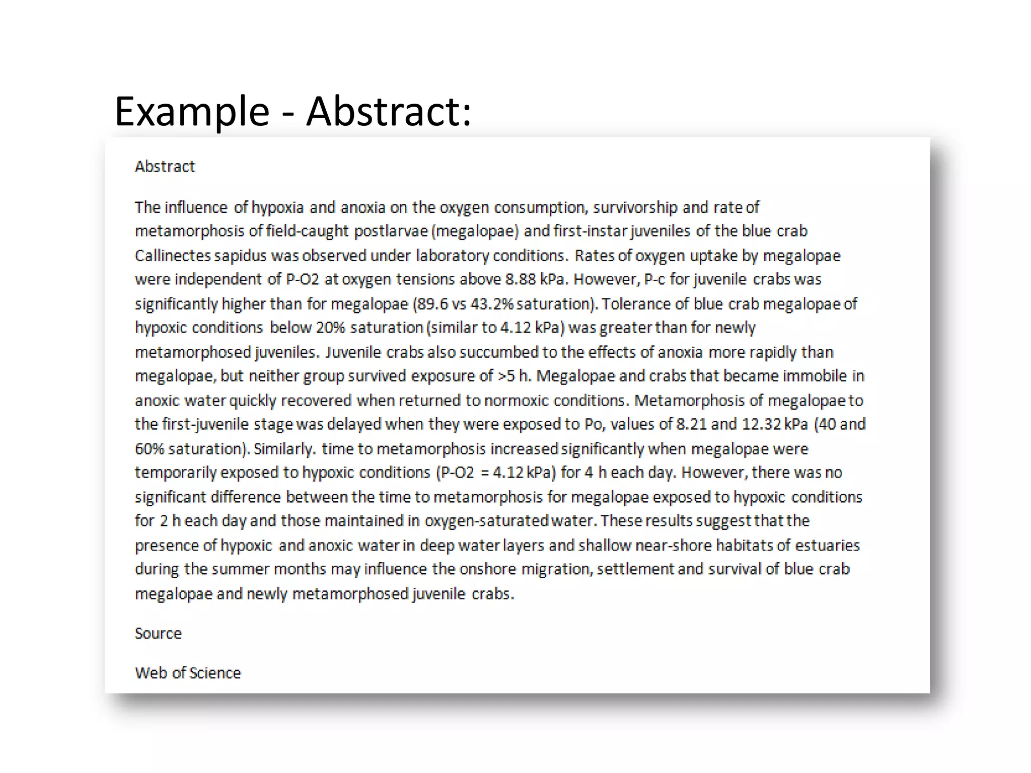 Example - Abstract: