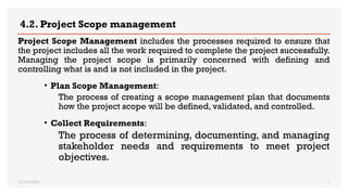 Project Scope Management Course Material | PPTX