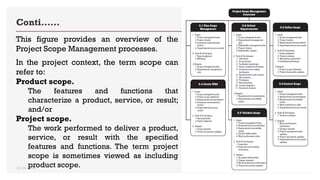 Scope Management Overview Project Scope Management Course Material | PPTX