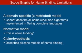 Scope Graphs: A fresh look at name binding in programming languages | PDF