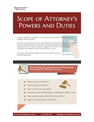 Scope of Attorney’s Powers And Duties