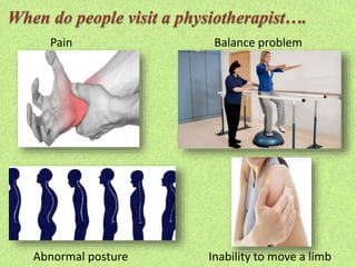 Pain
Inability to move a limbAbnormal posture
Balance problem
 