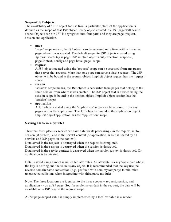 JSP Scope variable And Data Sharing