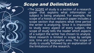 Scope Paper Scope and Delimitation for SHS students.pptx