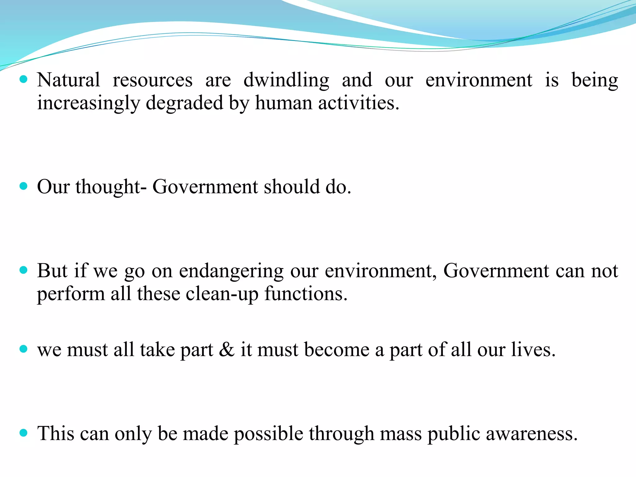 Scope and importance of environmental studies PPT
