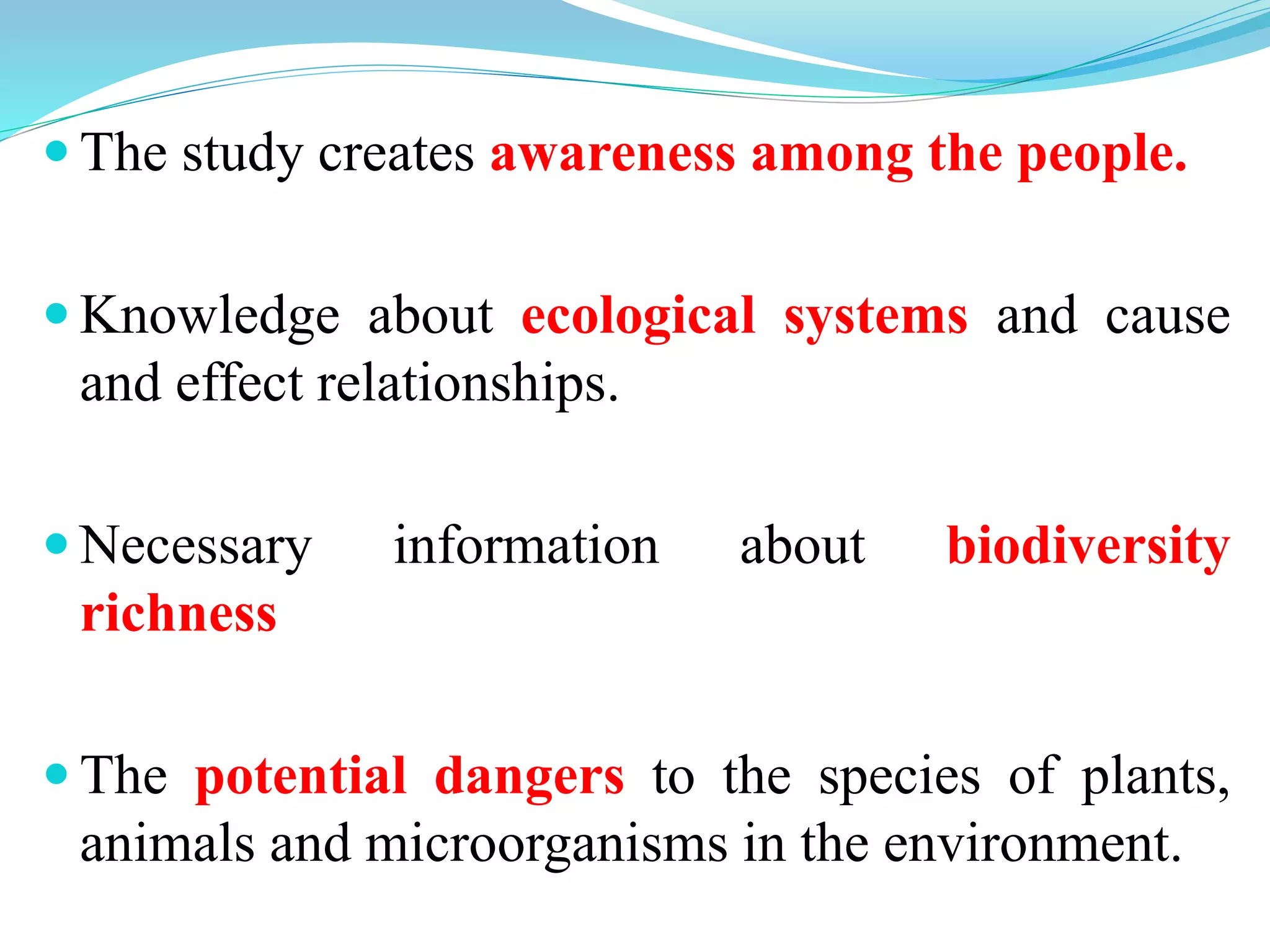 Scope and importance of environmental studies PPT