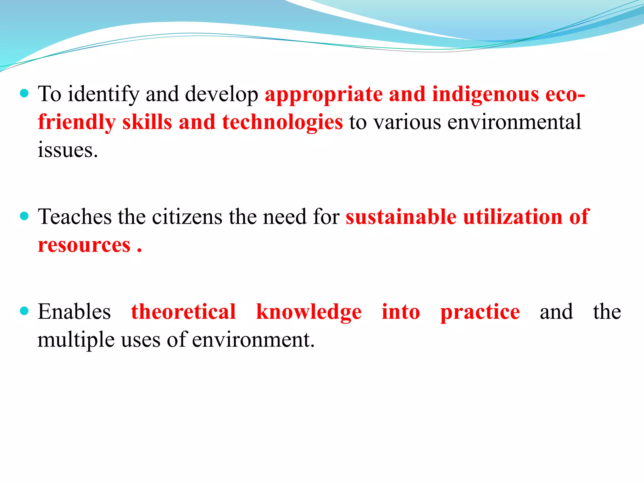 Scope and importance of environmental studies PPT