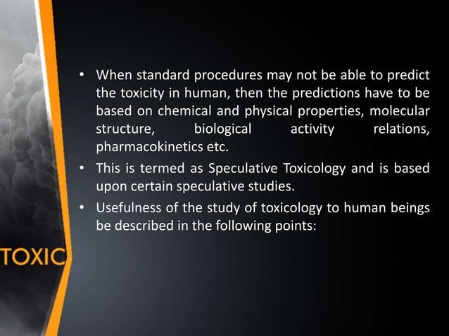 Scope and importance of toxicology | PPTX