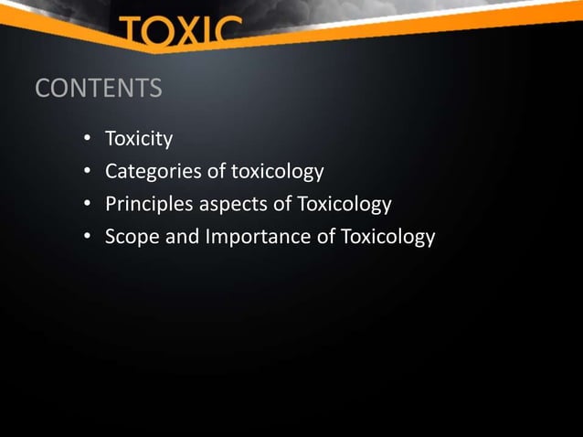Scope and importance of toxicology | PPTX