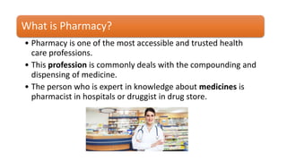 Scope and opportunities of pharmacy