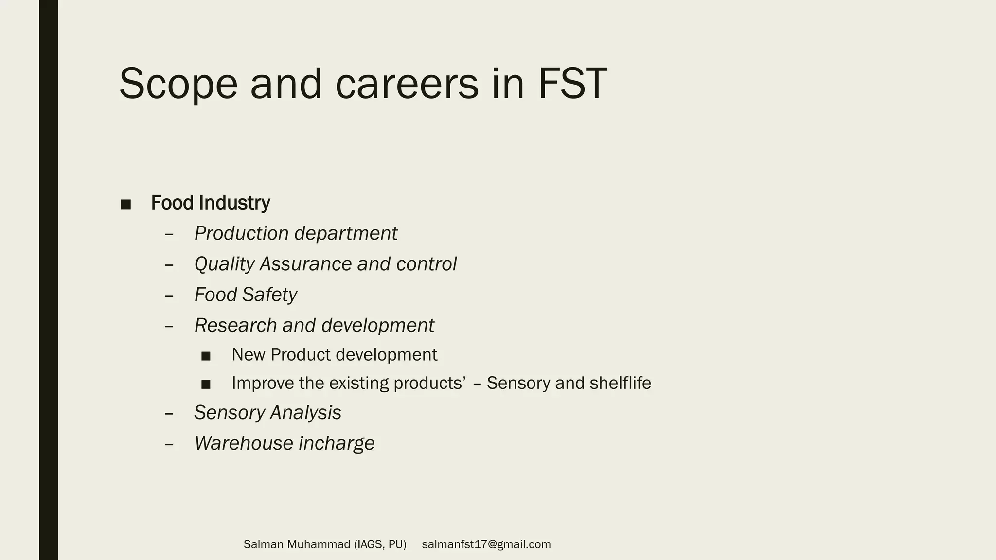 Future of Food science and technology (Intro, Scope, Current scenario ...