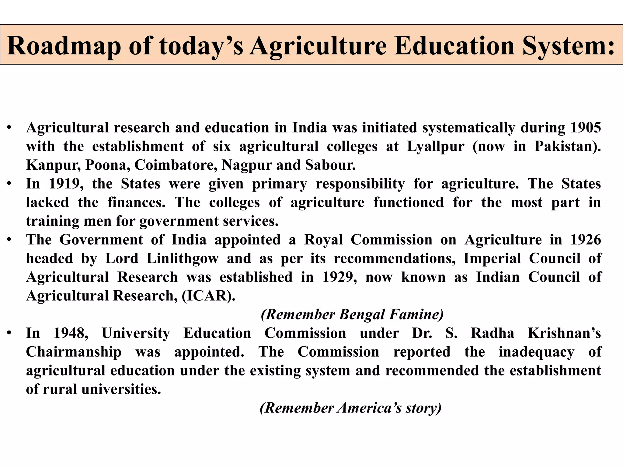 Scope of agriculture education in India | PPT
