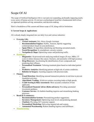 Scope Of AI.docx Inability to Handle Nov | PDF
