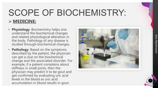Scope of biochemistry | PPTX