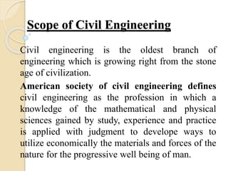 Scope Of Civil Engineering,Role Of Civil Engineer In Society