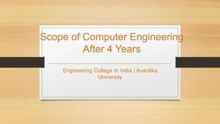 Scope of Computer Engineering
After 4 Years
Engineering College In India | Avantika
University
 