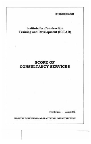 Scope of consultancy services - ICTAD - consul