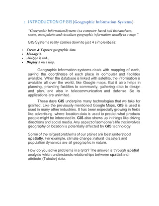 Scope of gis in pakistan | DOCX