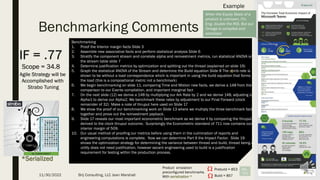 Benchmarking Comments
11/30/2022 Brij Consulting, LLC Jean Marshall 31
Benchmarking
1. Proof the Interior margin facts Sli...