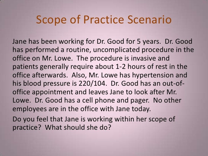 scope of practice medical office assistant duties