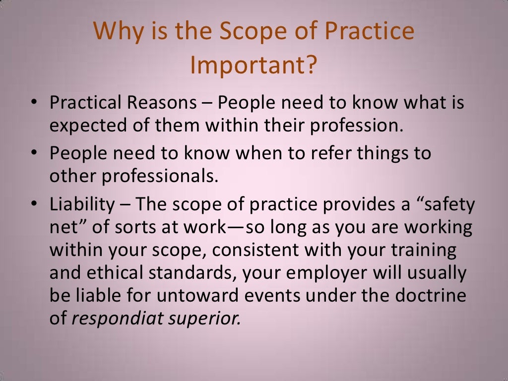 Scope of practice