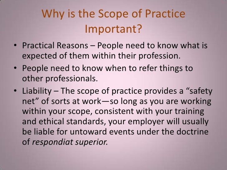 Scope of practice