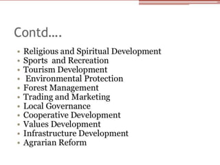 Scope of rural development A Presentation By Mr Allah Dad Khan Visiting ...
